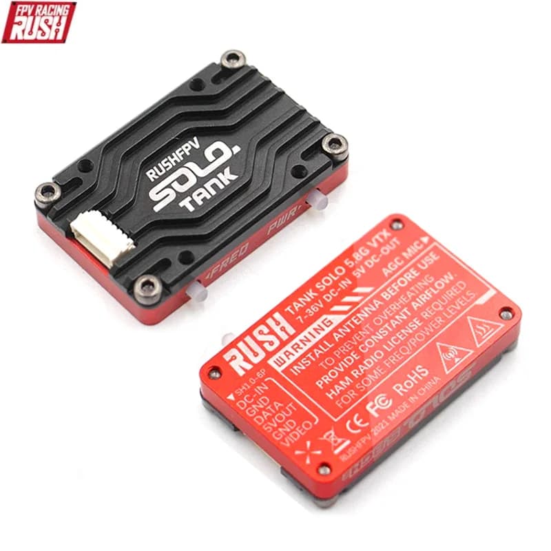 RUSH Solo Tank 5.8G VTX trasmettitore Video guscio CNC 1.6W microfono incorporato ad alta potenza struttura di dissipazione del calore per RC FPV