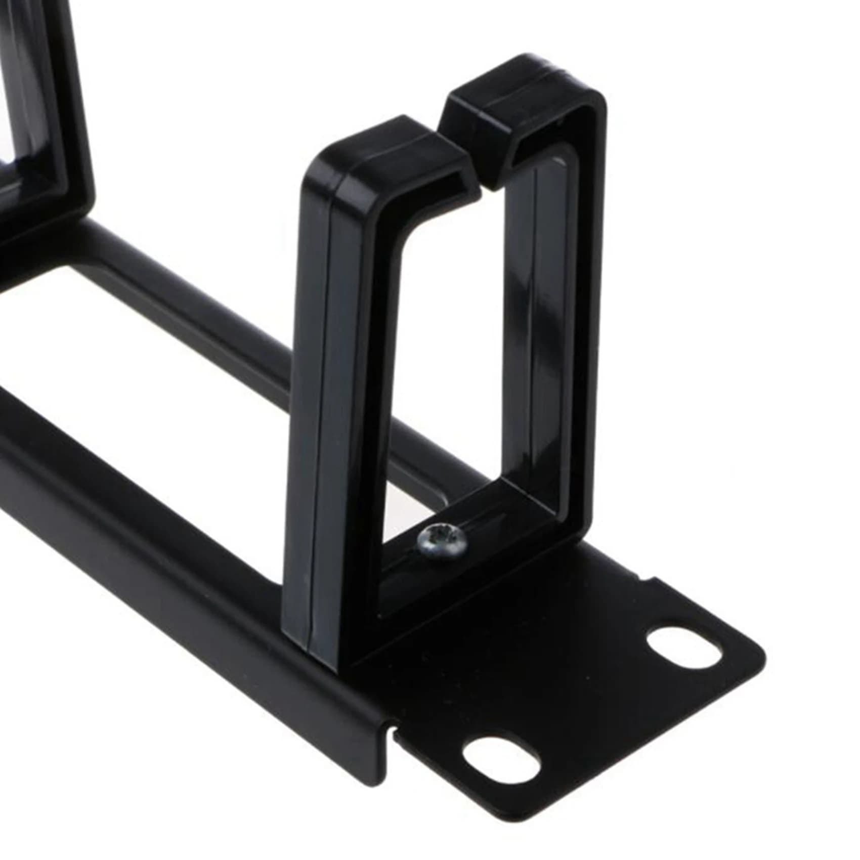 Armadi rack 3X 19 pollici 1U Gestione cavi Organizzatore di rete Base cava in metallo Telaio per gestione cavi staccabile a cinque anelli