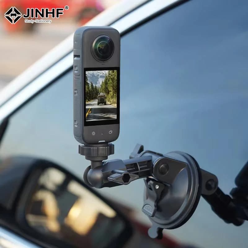 Suction Cup Mount 360 Rotation Camera Car Holder 1/4 Screw For OSMO Action 6 4 5 Pro NANO Insta 360 X5 X4 Phone Hold