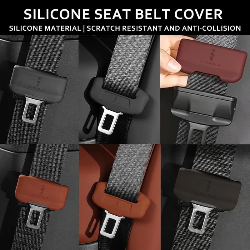 Car Seat Belt Buckle Silicone Anti-Scratch Protector Cover For Lincoln Navigator Continental Mondeo MKZ MKC Aviator Corsair