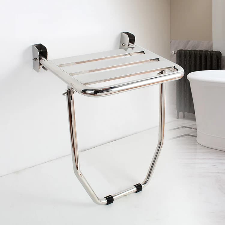 Accessori da bagno in stile bagno e cucina Mensola da doccia con portasciugamani pieghevole