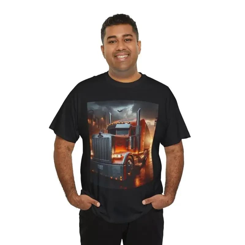 Luxury Semi Truck T Shirt Fantasy Concept Painting Big Rig for 2035 18 Wheeler