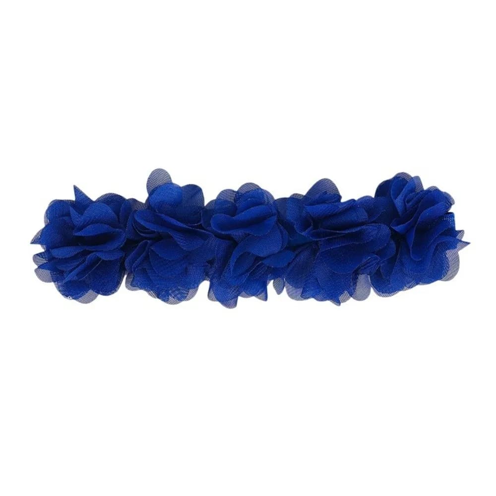 Nuova Fascia per Capelli in Chiffon con Fiori, Elastica Multistrato, Accessorio per Capelli da Principessa, Oggetto di Scena per Fotografia