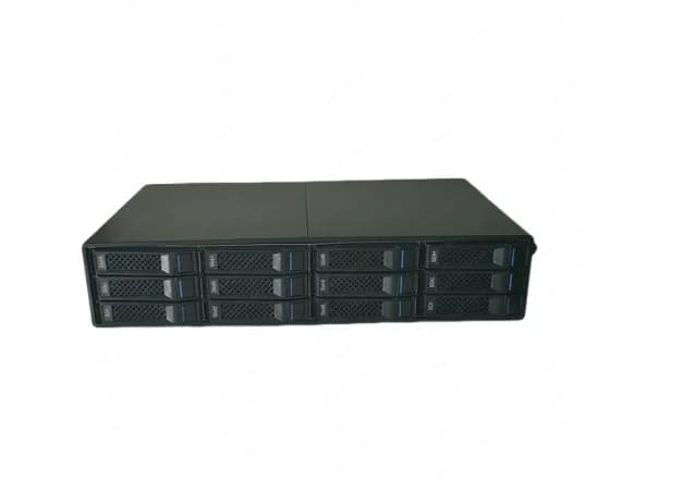 12 Bay Rack Hard Disk Expander Box 12G Backplane Multi-Cascade Storage Enclosure for NAS Data Storage SATA SAS Hard Drives