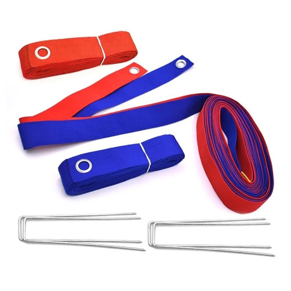 /Portable /Beach /Volleyball Boundary Line Set Adjustable Nylon Webbing Court Marker Rope With Anchors For Outdoor Sports