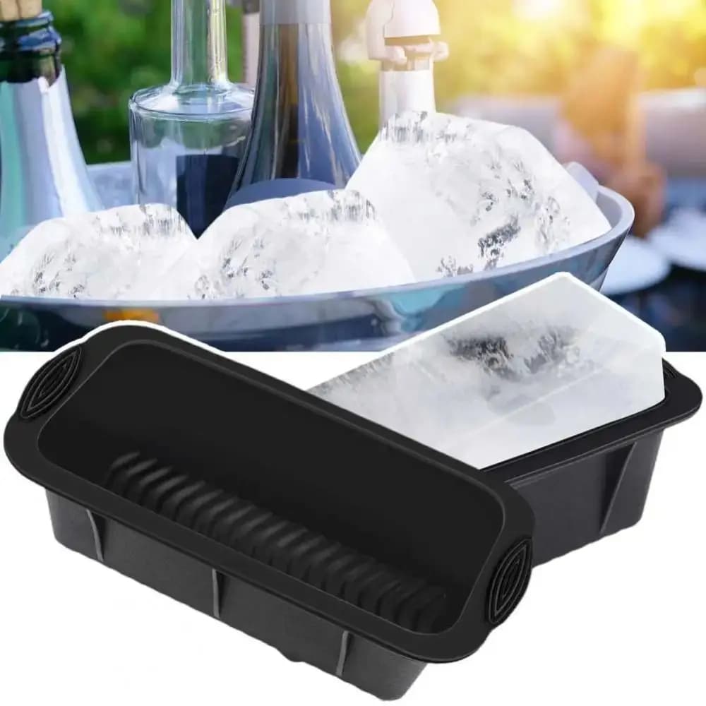 Stampo per blocchi di ghiaccio extra large pieghevole, riutilizzabile, per bagno di ghiaccio, grande stampo per griglia di ghiaccio, contenitore per ghiaccio in silicone