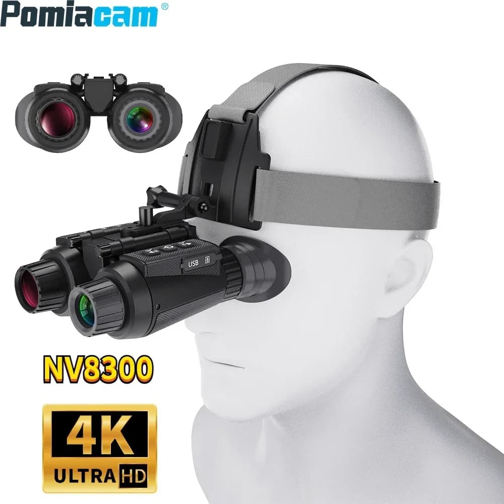 NV8300 Telecamera professionale per visione notturna per caccia 4K UHD 36MP Binocolo 3D Telescopio zoom digitale 8X 300M 7 livelli a infrarossi
