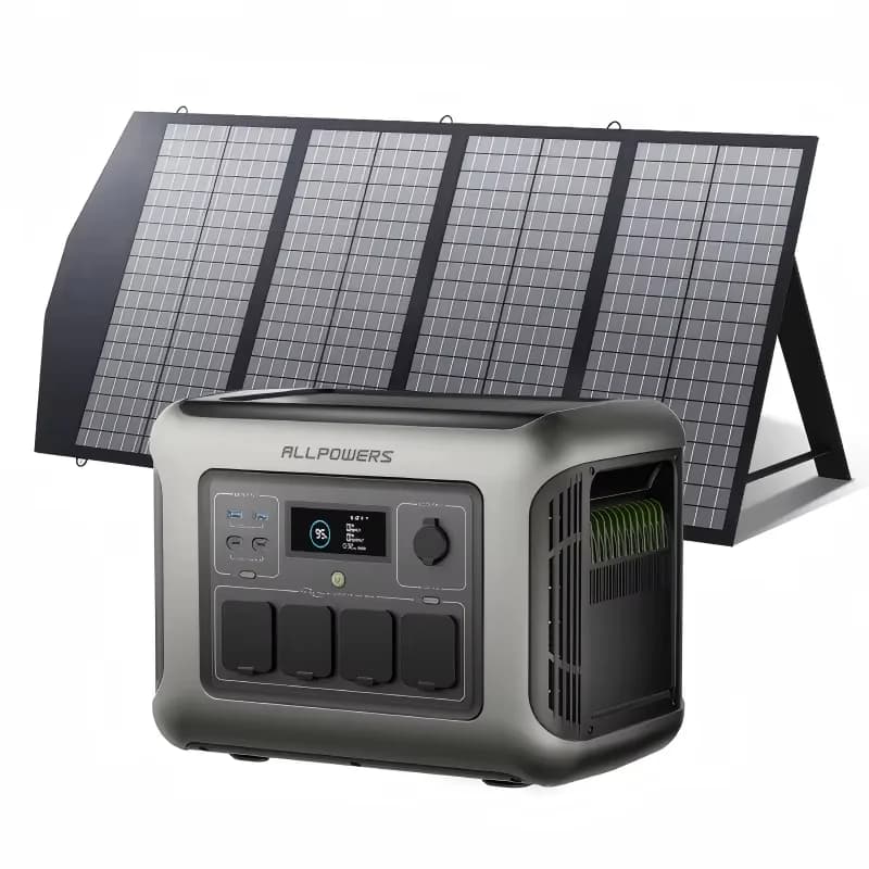 Generatore Solare ALLPOWERS R1500 LITE 1600W 1056Wh, Stazione di Alimentazione Portatile e Pannello Solare 100W / 140W, Caricatore Solare per Campeggio e Camper