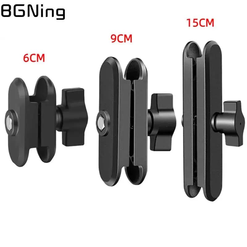 1 inch ball head mounting clamp with aluminium double grip arm for RAM supports for bike phone support with GoPro Insta360 camera