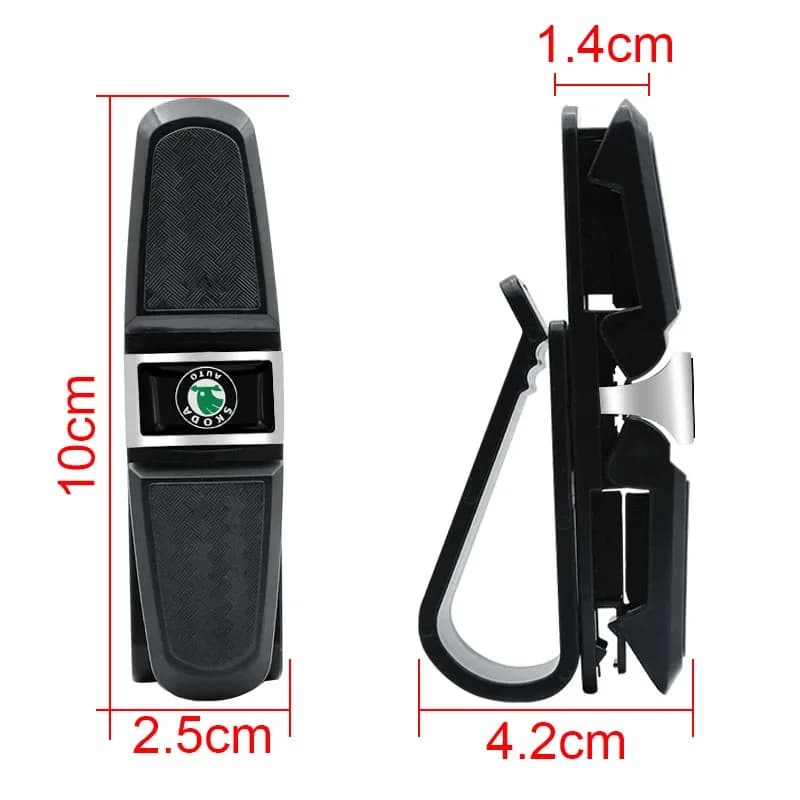 Per Skoda: 1 Pezzo Clip Portatile per Biglietti e Carte, Supporto per Occhiali per Skoda Octavia A5 A7 Fabia Superb, Accessori Auto