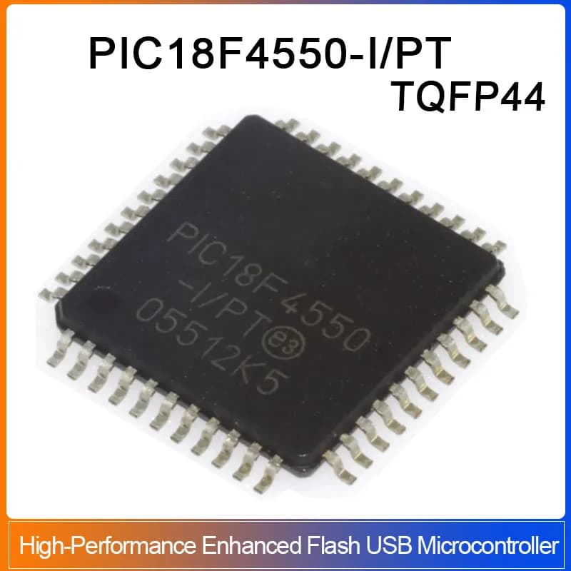 1-5PCS PIC18F4550-I/PT PIC18F4550 TFQP-44 microcomputer 18F4550 PIC Microcontrollore USB Flash avanzato a 44 pin