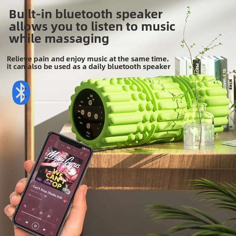 2026 Electric foam axis muscle relaxation professional yoga equipment roller thin shank mace massage roller fitness column