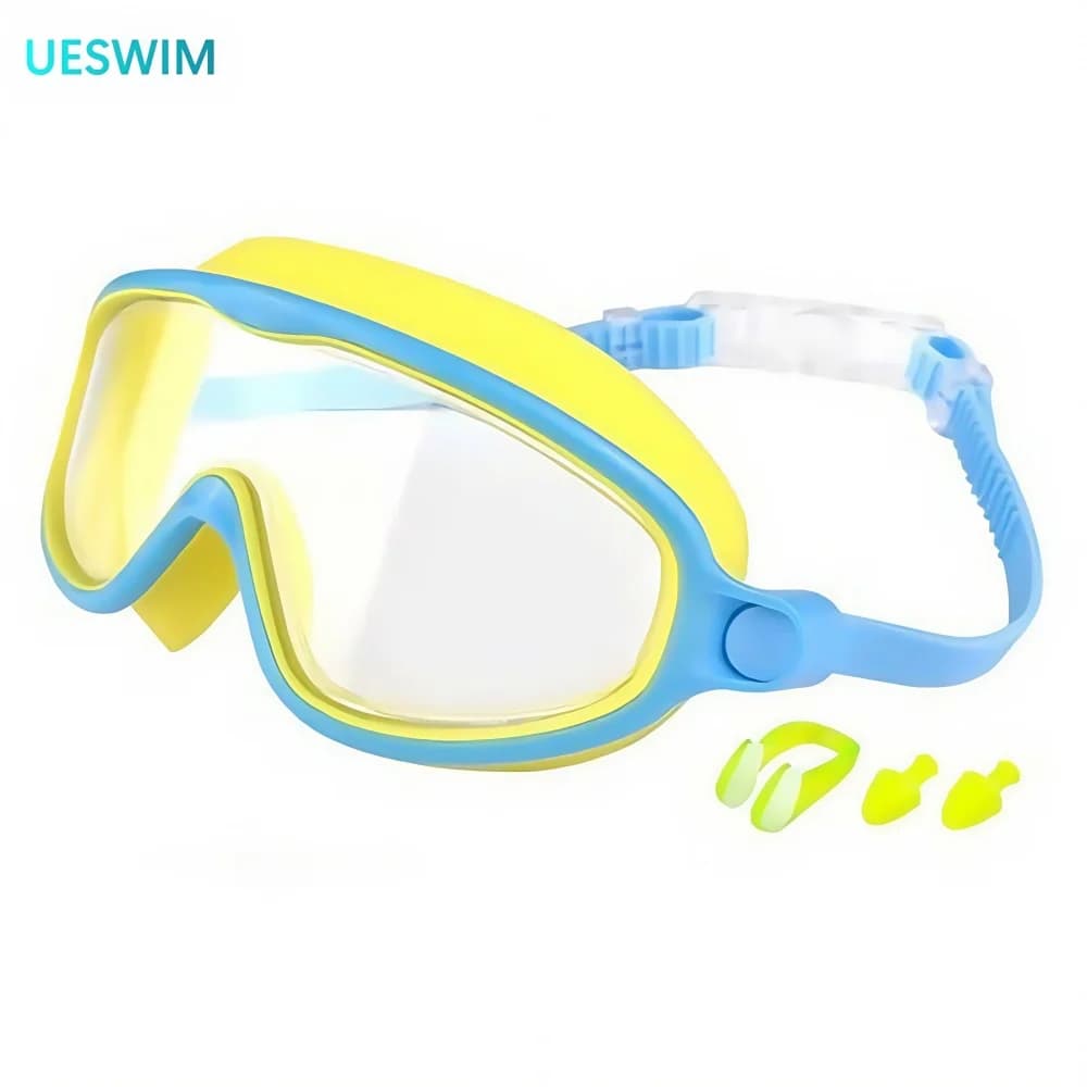 Swimwear for children with large frame UV380 anti-fog protection Colorful swimwear for clear vision for small children (3-15 years)