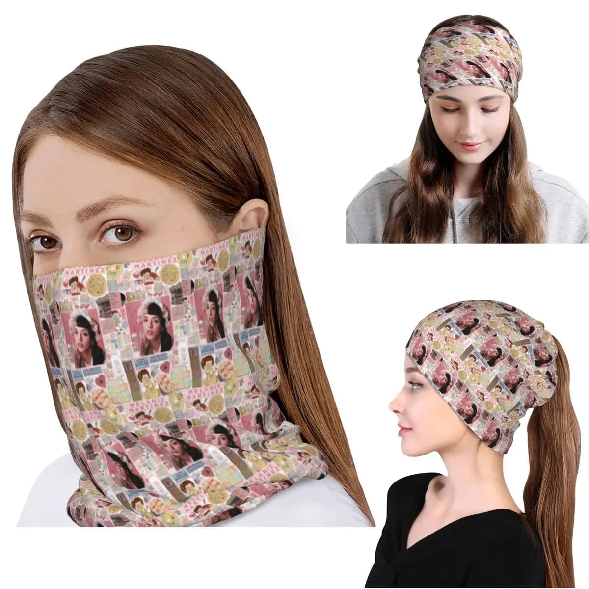 Melanie Martinez Product Bandana Neck Gaiter Mask Scarf Fascia per la testa multifunzione Cappello Beanie per uomo donna adulto traspirante