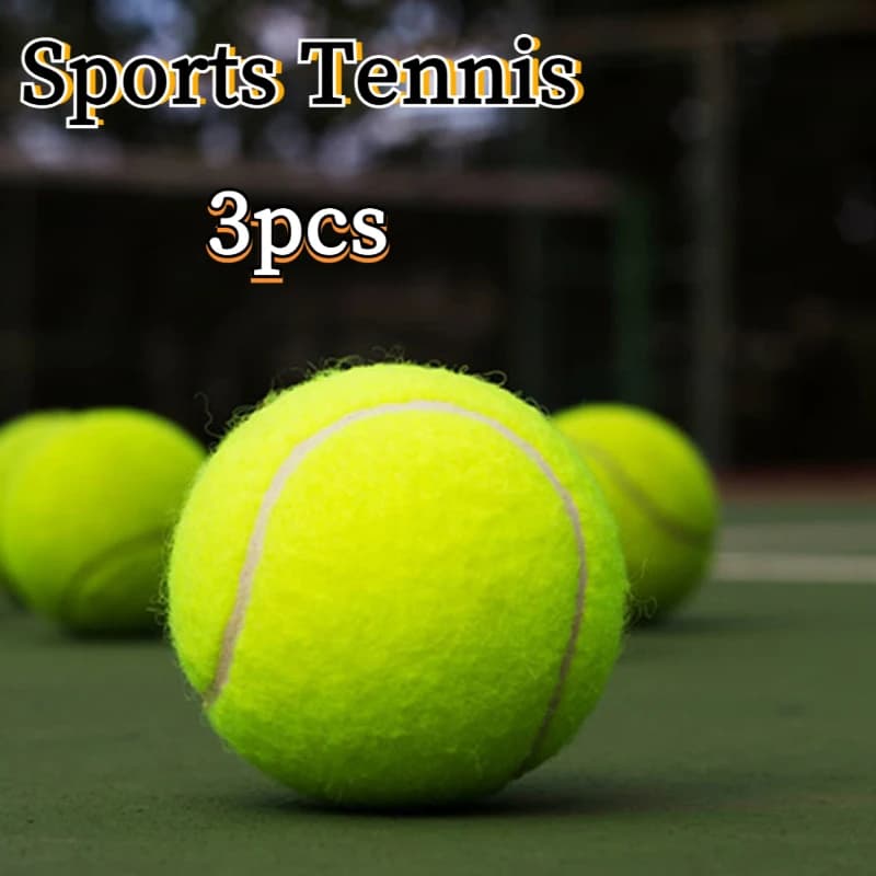 Pallina da tennis professionale in gomma da 3 pezzi Palla ad alta resilienza Esercizi da competizione per club di tennis Pratica per forniture per l'allenamento scolastico
