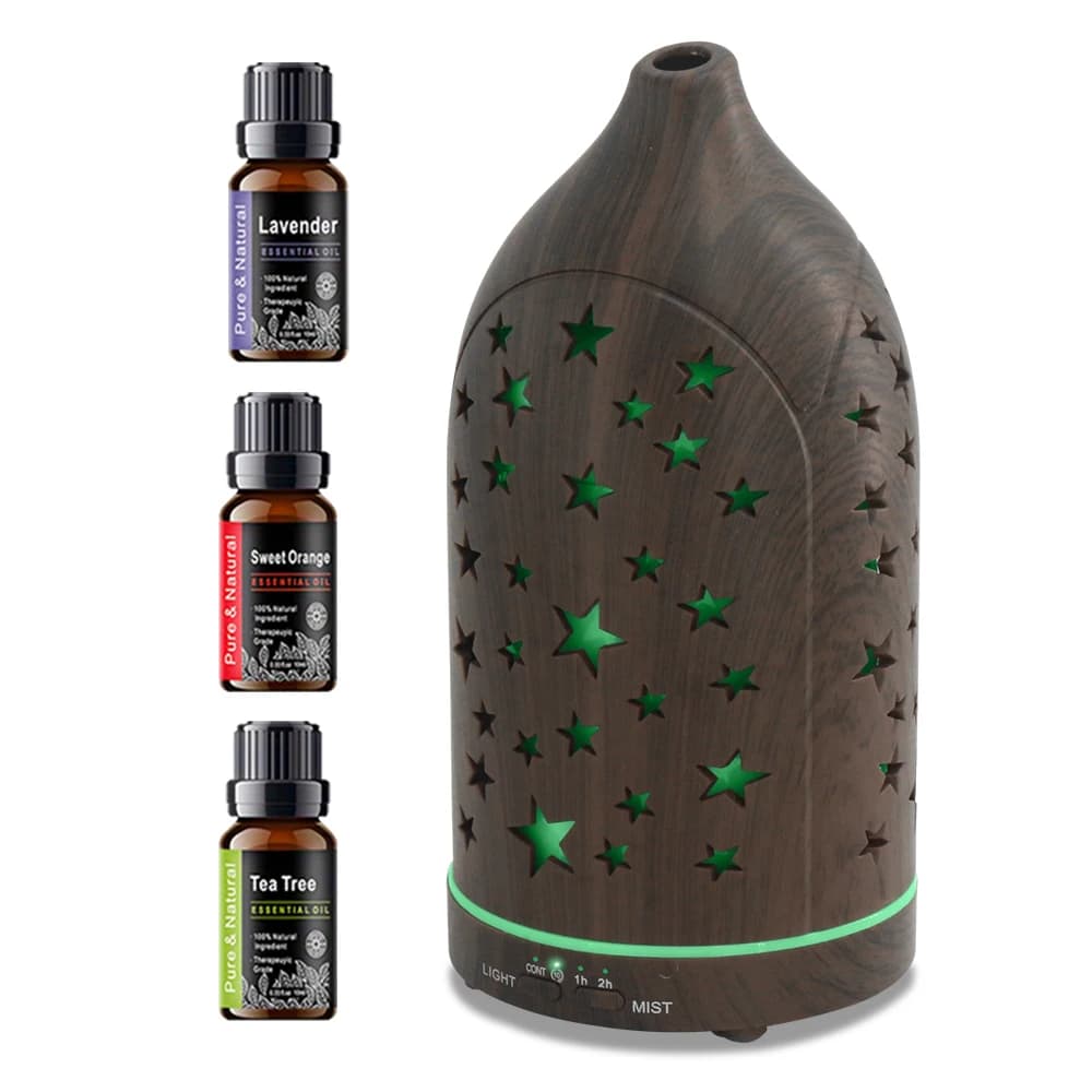 Diffusore Star Hollow 7 colori personalizzabili, sussurro silenzioso, sicuro ed elegante