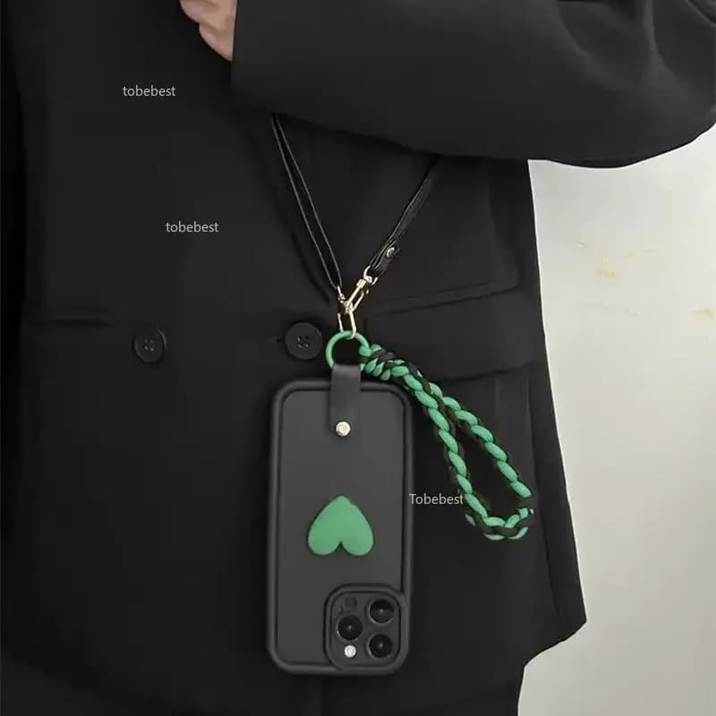 Phone case with wrist strap support with shoulder strap for Xiaomi POCO X7 Pro 5G Silicone cover