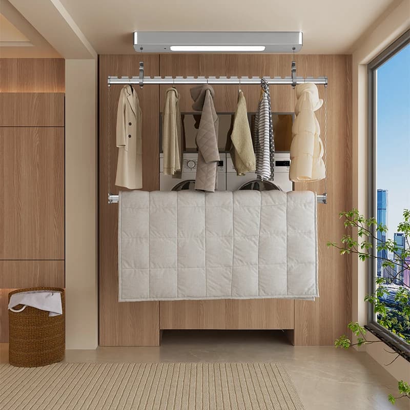 Intelligent Electric Dryer with Remote Control, Double Heater, Automatic Drying, Interior Drying, Balcony, Bathroom