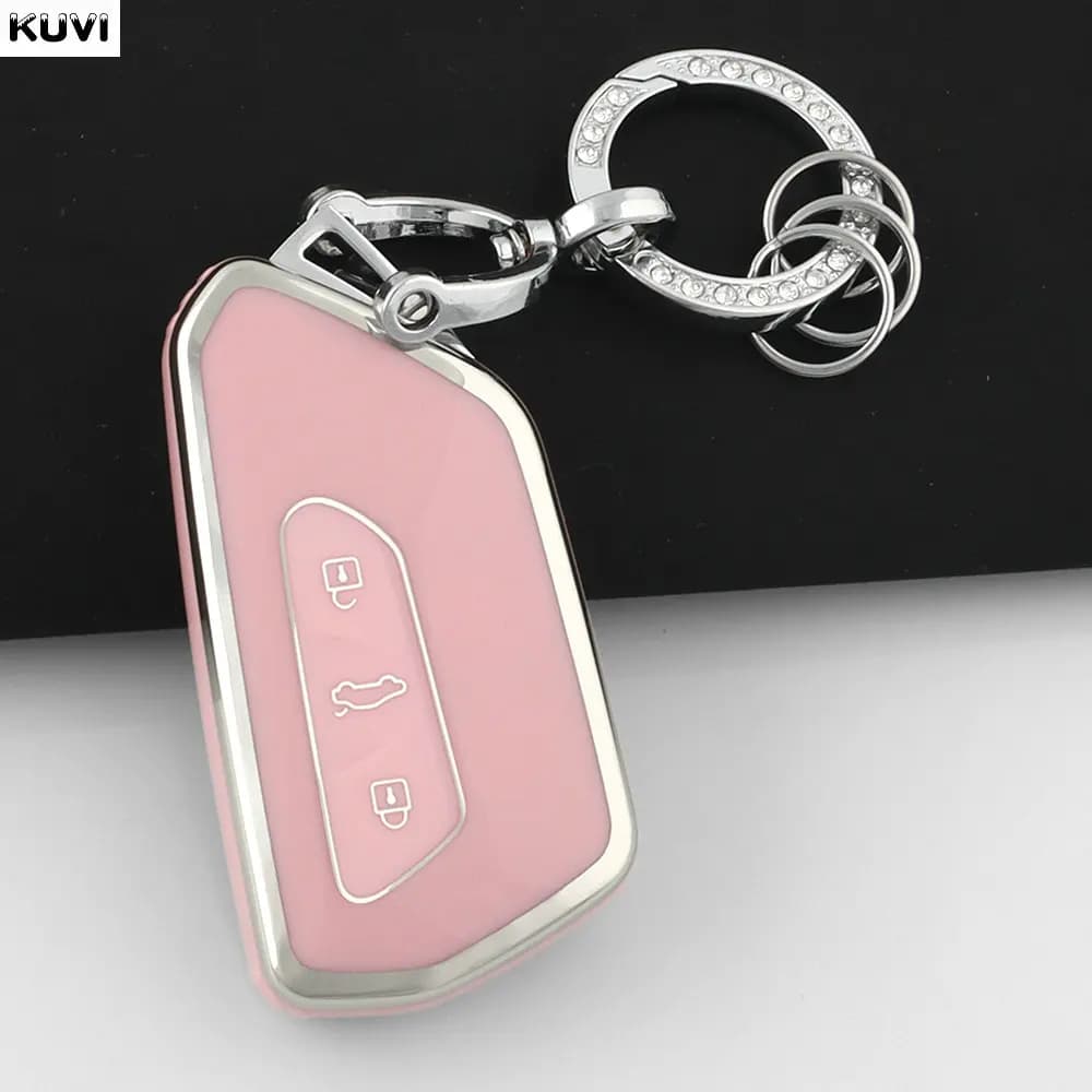 NUOVA Copertura Della Cassa Chiave Dell'automobile del TPU Per Volkswagen VW Golf 8 MK8 ID-4 ID-6 Per Skoda Octavia A8 Per Seat Leon FR MK4 Cupra Accessori