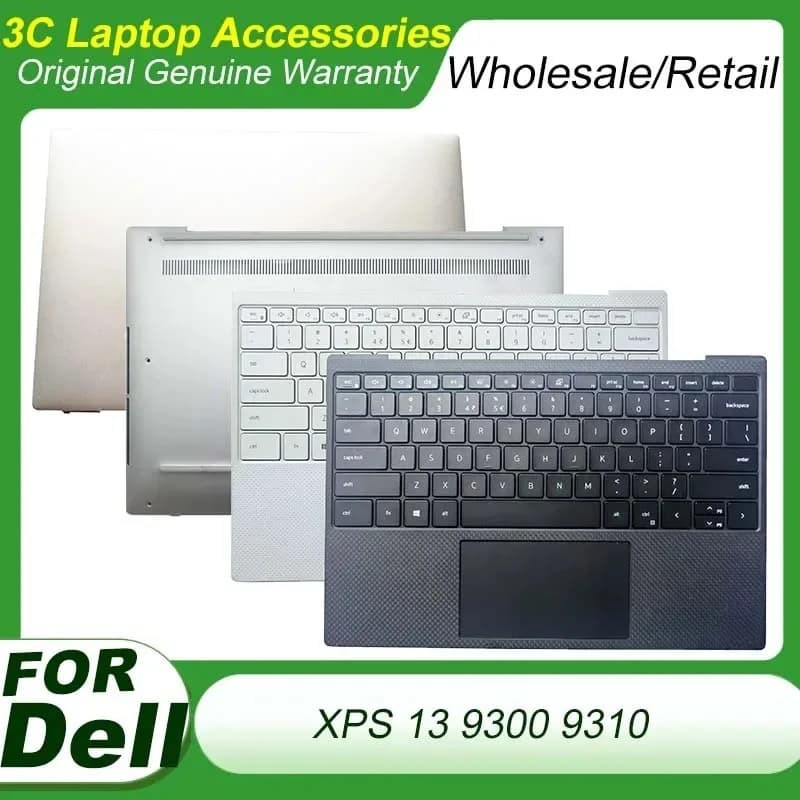 Originale Per XPS 13 9300 9310 LCD Del Computer Portatile Della Copertura Posteriore Superiore Palmrest Copertura Della Tastiera Superiore Custodia Inferiore di Ricambio 0Y75C4 0GT8XM