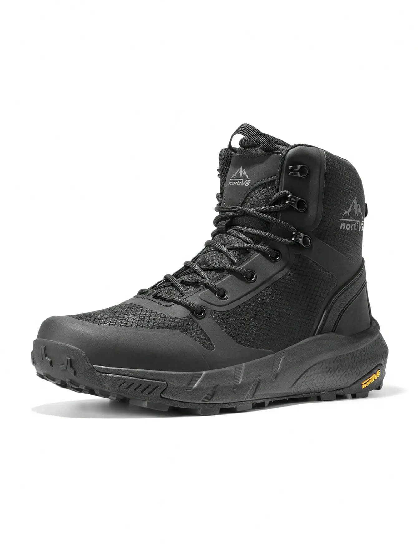 Men's Tactical Boot Comfortable Lightweight Boots For Work All Day Side Zipper Motorcycle Combat Hiking Boots 8 Inches
