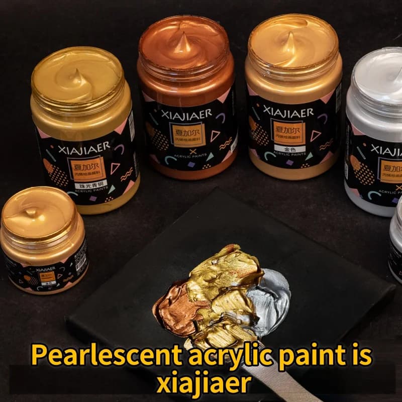 1 pz/100 ml/300 mlxiajiaer Oro pigmento acrilico artigianato Cornice Scultura colore perlescente argento oro pigmento acrilico
