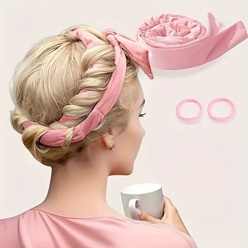 Set da 3 pezzi, ferro arricciacapelli senza calore, fascia per capelli con ferro arricciacapelli, strumento delicato per lo styling a onde naturali fai da te