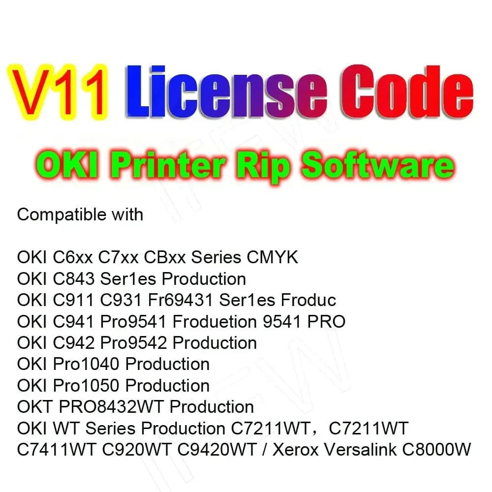 C810 Oki Stampante Rip Software V11 Oki Pro DTF Usb Rip Codice di licenza del software Chiave flash per C911 C941 C942 Oki Pro C920WT C7211WT