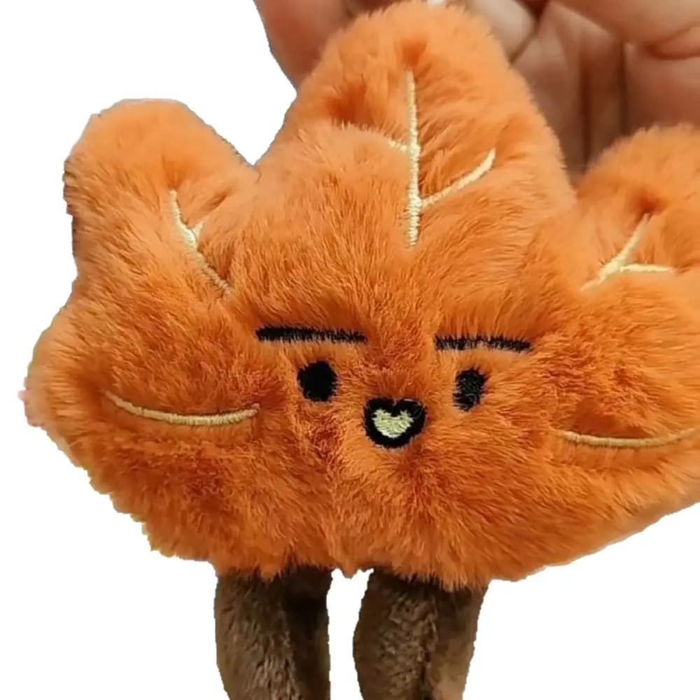 Portachiavi con Foglia d'Acero Dorata Autunnale, Mini Ciondolo a Forma di Foglia d'Acero Simulata, Decorazione a Foglia Cartoon per Zaino