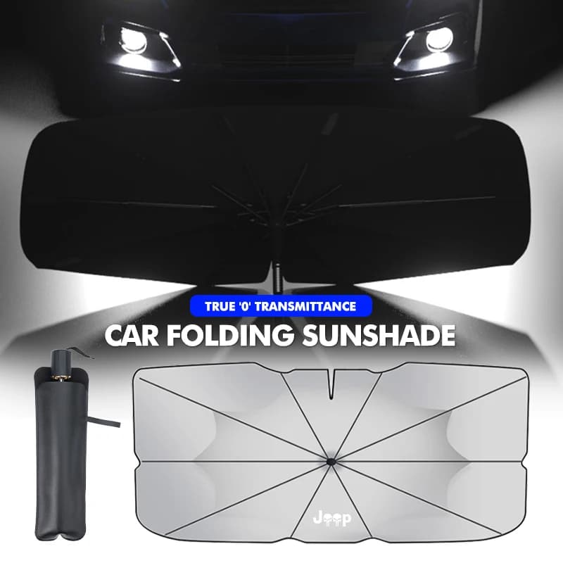 Folding Car Windshield Sun Shade Visor Protector UV Sun Parasol For Jeep Grand Cherokee Compass Patriot Renegade Wrangler