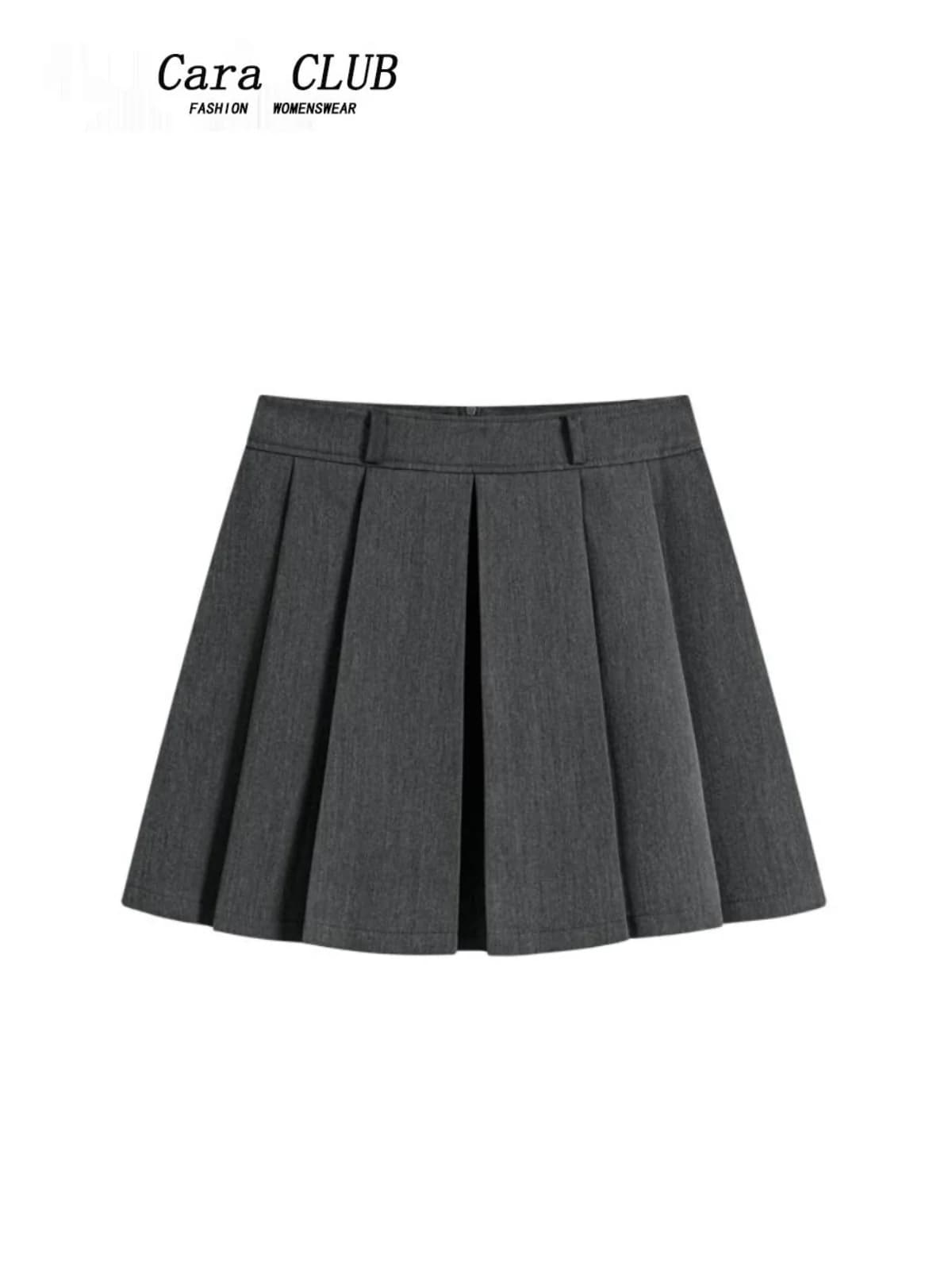 High Waist A-Line Skirt for plus Size Women Spring Season Polyester Fiber Long Sleeve V-Neck Commuter Style Korean Version