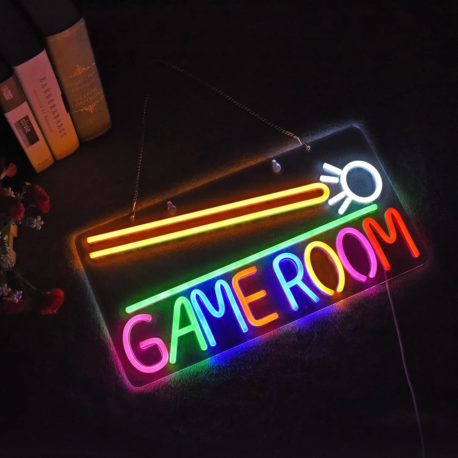 Insegna al neon a LED da biliardo per decorazione da parete Alimentazione USB con interruttore dimmerabile Zona di gioco Sala Beer Man Cave Camera da letto Home Art Gaming Light