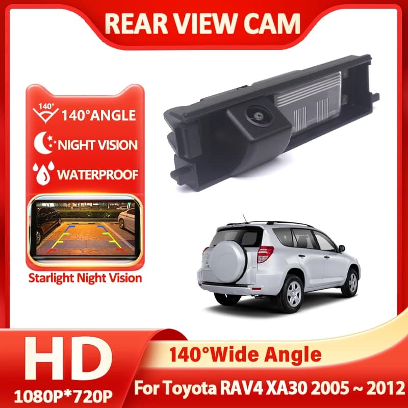CCD HD Fisheye Telecamera posteriore Monitor di parcheggio retromarcia di backup per auto per Toyota RAV4 XA30 2005 ~ 2012 (ruota di ricambio sulla porta)