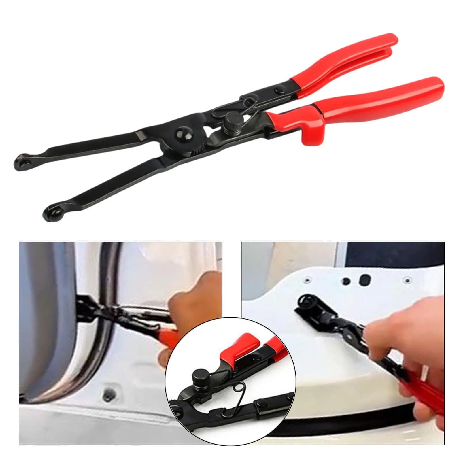 Pinza per rimozione gancio per tubo di scarico per auto Utensile manuale in acciaio antiscivolo per grucce di scarico in gomma e morsetto per marmitta