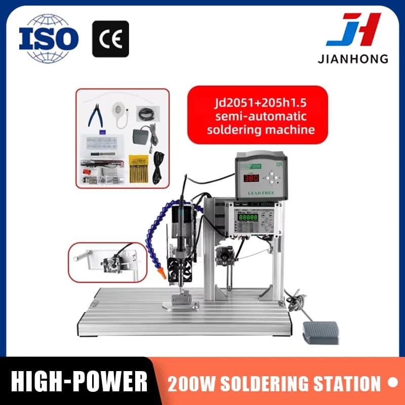 Stazione di saldatura 150W/200W USB/DB/DC/Spine per aviazione Cablaggio motore Kit di strumenti per dissaldatura con supporto e accessori per saldatura