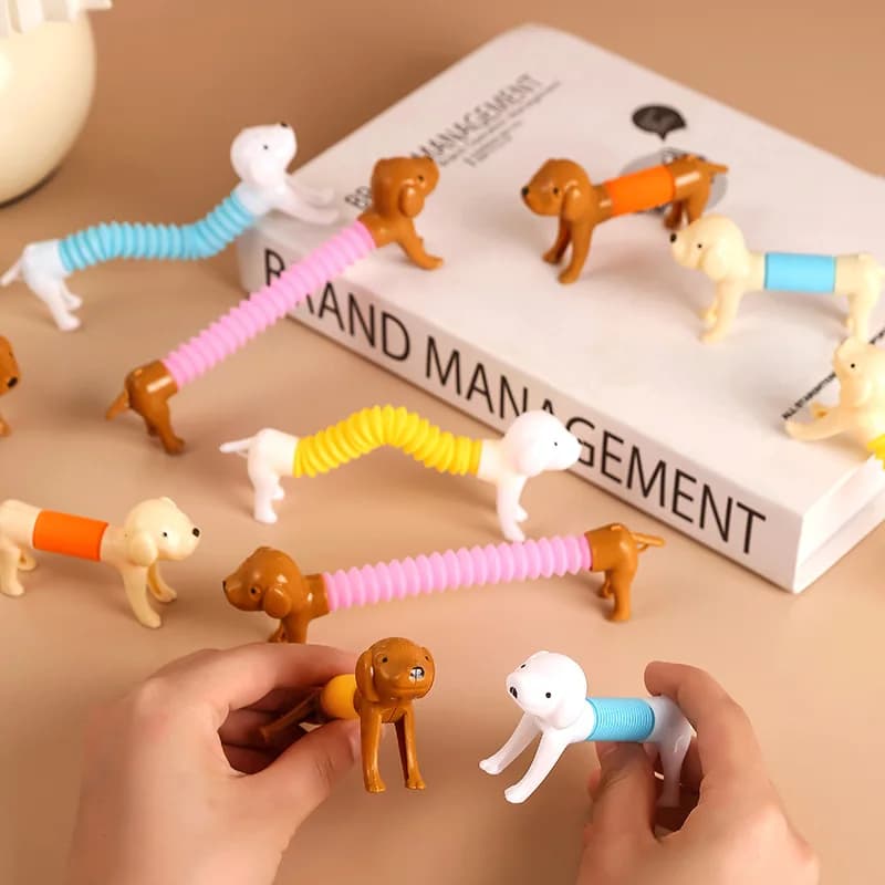 20 pezzi cartone animato cane estensibile tubo telescopico giocattolo antistress per bambini festa di compleanno bomboniere baby shower ospite pinata riempitivi