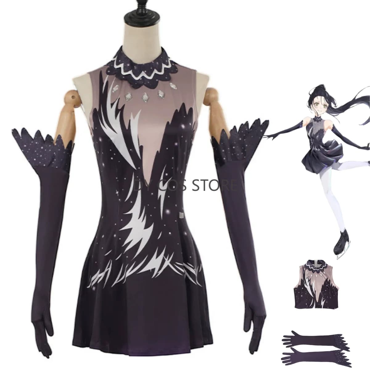 Anime Medaglista Hikaru Kamisaji Cosplay Costume Fancy Dre Pattinating Dresses Women's Dresses Adult Sexy Campus Gym Outfit Suit