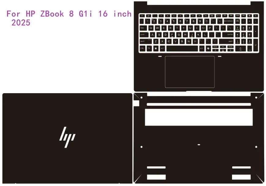 for HP ZBook 8 G1i 16 inch 2025 HSN-I62C-6 Mobile Workstation Pre CUT Matte Vinyl Laptop Decal Sticker Protector Skin