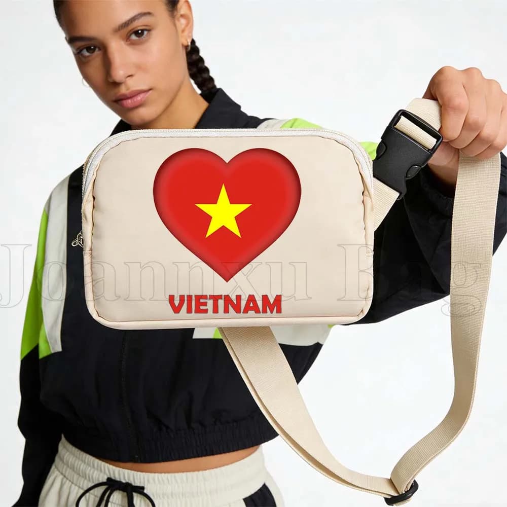 Marsupio Sportivo Impermeabile con Bandiera del Vietnam, per Corsa, Ciclismo, Jogging, Porta Telefono, Portafoglio, Regalo per Donne
