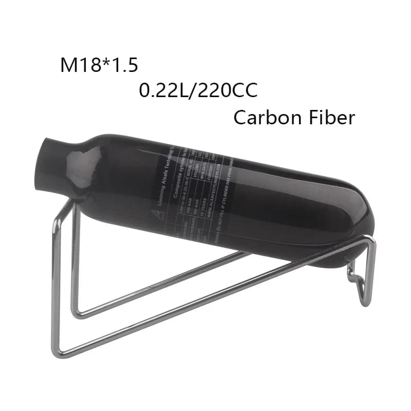 Scuba Diving 0.22L 220CC bombola per Gas in fibra di carbonio HPA 300BAR 4500PSI stazione del serbatoio dell'aria Cilindro per raccordi per acquari con acqua gassata