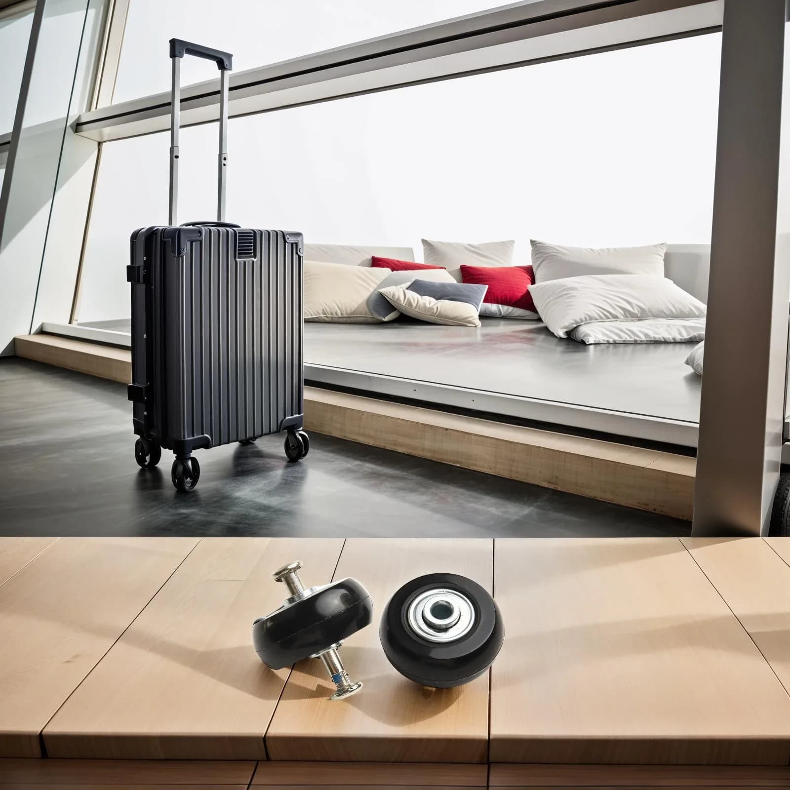Easy Install Suitcase Wheels Roller Wheels Luggage Wheels Flexible Rotation Load-bearing Capacity Repair Solution
