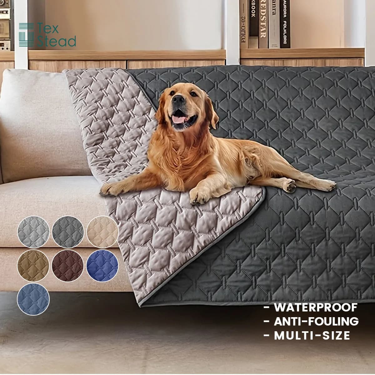 Coperta per Cani Reversibile 100% Doppio Lato, Protezione per Divano e Mobili per Bambini, Cani e Gatti
