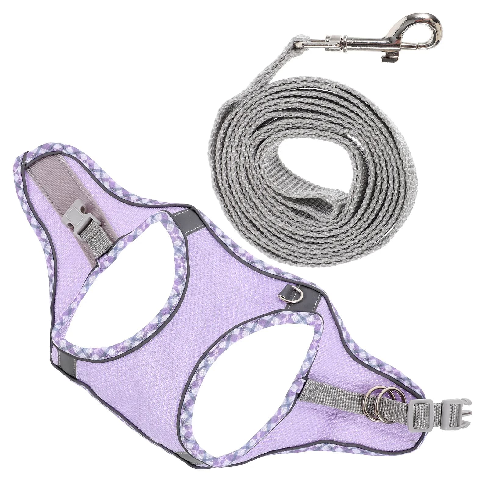 1Set Pet Leash Harness Kit Small Adjustable Wear-Resistant Dog Harness Set Anti-Escape for Walking Hiking Outdoor Activities