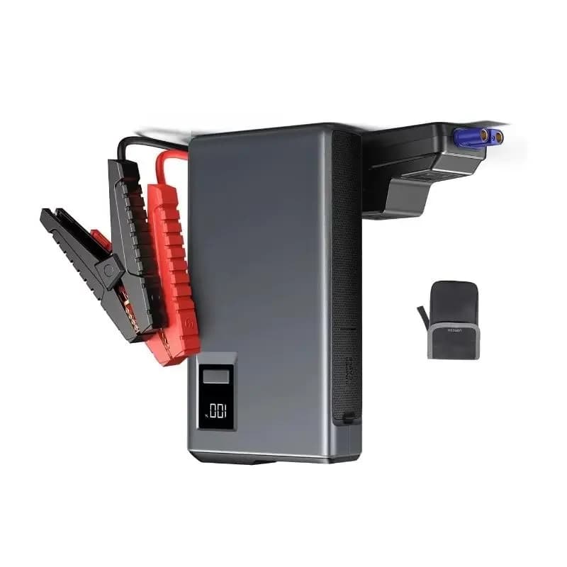 Avviatore di Emergenza AAAA 1000A, Booster per Batteria Auto, Power Bank da 12000mAh con Schermo Digitale