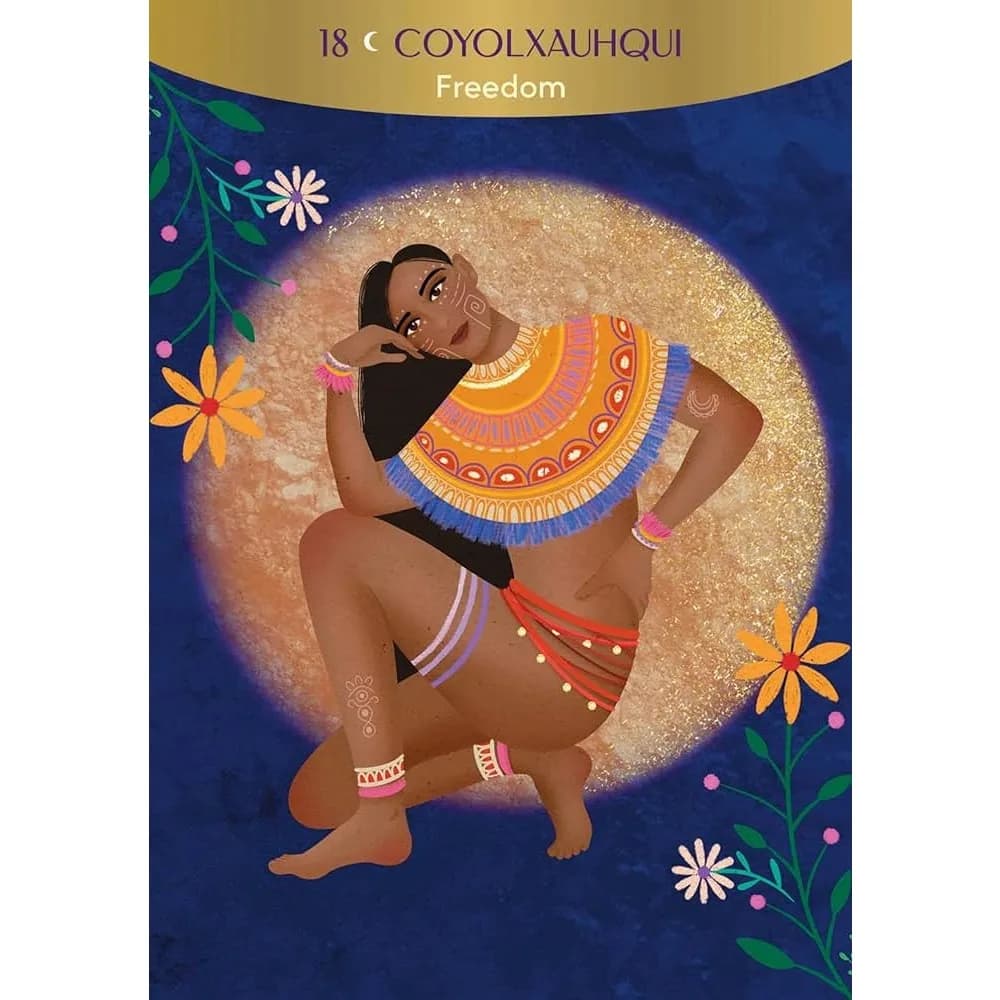 Oracolo della Dea Luna 10.4*7.3 cm, 36 Carte con Cristalli, Colori, Mantra, Cicli Lunari Preferiti e Erbe Medicinali