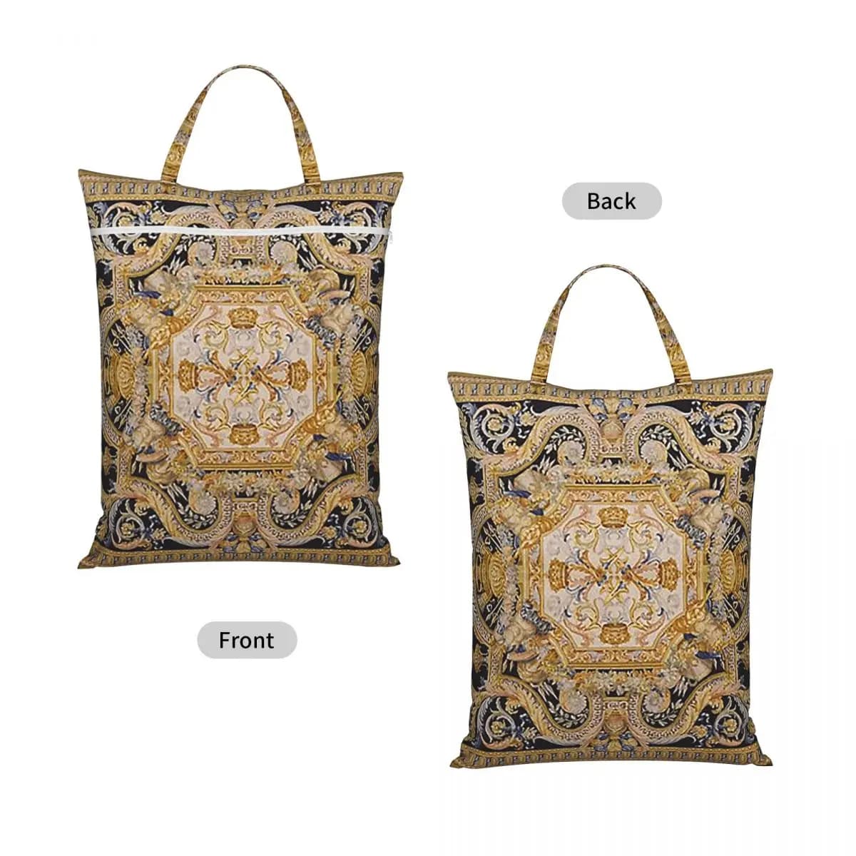 Baroque Madness Travel Laundry Bag Waterproof Reusable Dirty Clothes Pouch Gym Yoga Vacation Washing Basket