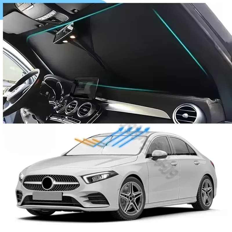 Parasole per Parabrezza Auto Mercedes Benz Classe A W169 W168 W176, Copertura per Finestrino Anteriore, Protezione UV per Interni Auto