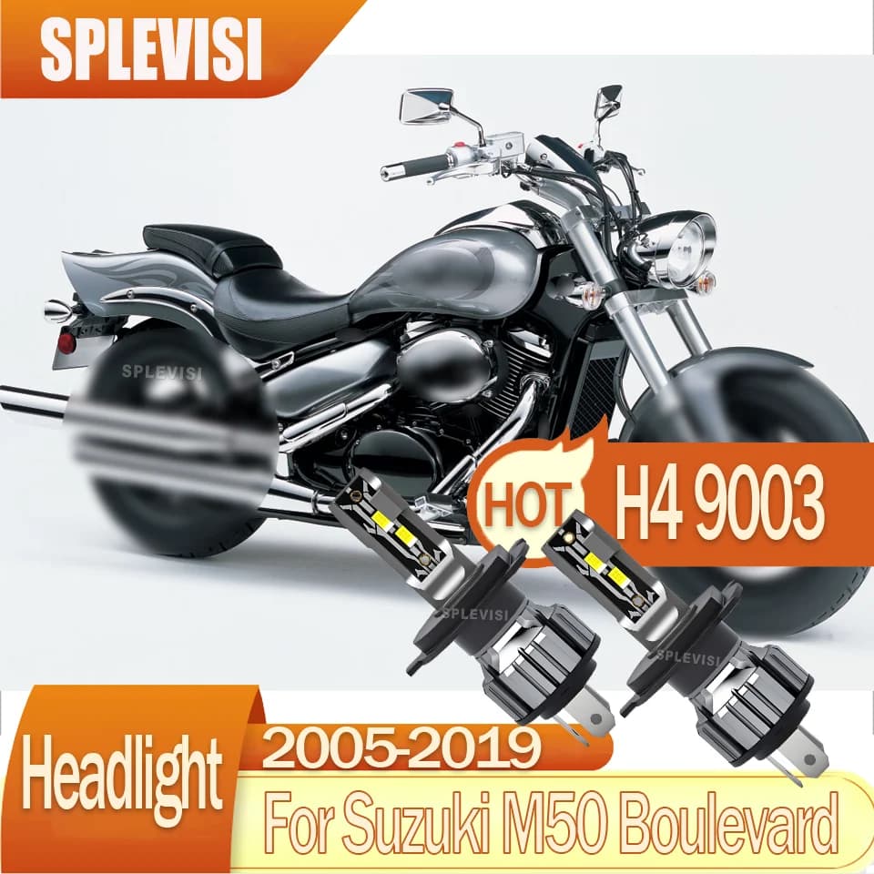 Longer Life 9003 led motorcycle headlight Plug and Play For Suzuki M50 Boulevard 2005 2006 2007 2008 2009 2010 2011 2012-2019