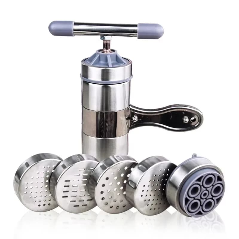 5 pz/set Manuale Noodle Press Maker Macchina A Mano Pasta Noodle Che Fa Macchina In Acciaio Inox Multi-funzione Noodle Dough Press
