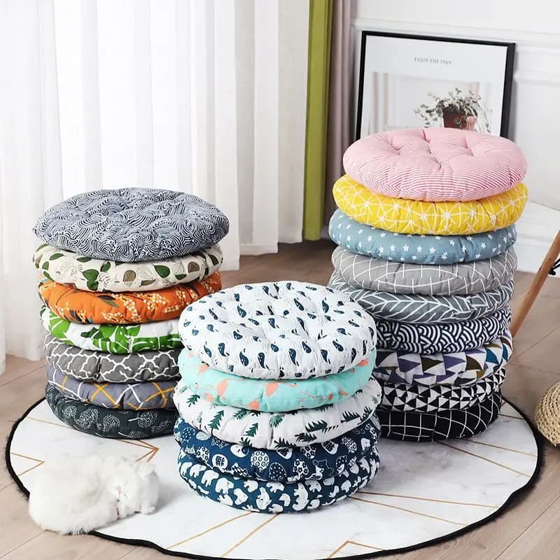Round Cushion Student Classroom Office Thickened Chair Cushion Stool Dining Table Chair Cushion Butt Cushion Autumn and Winter